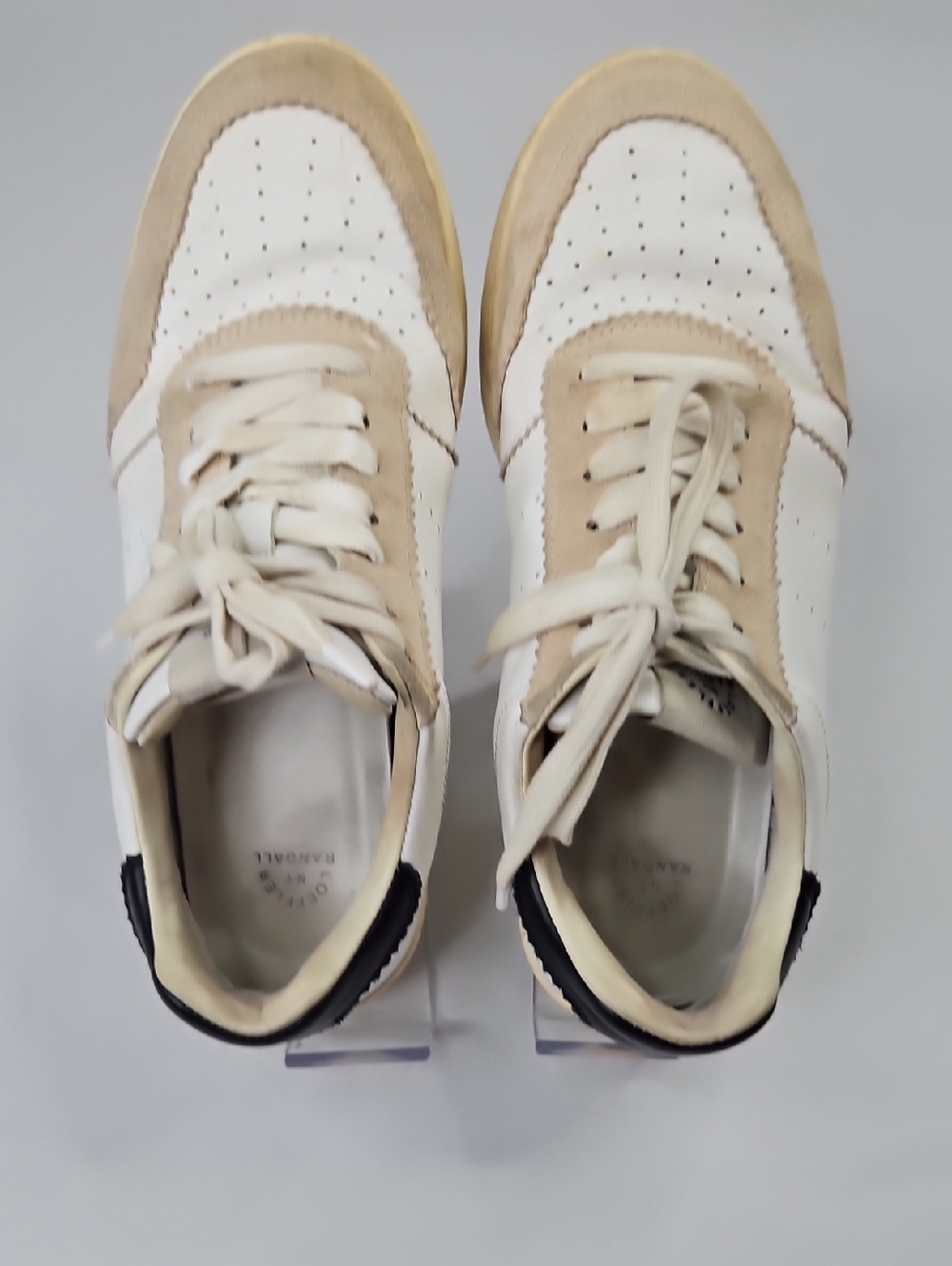 Loeffler Randall Keeley White Leather Sneakers Size 8